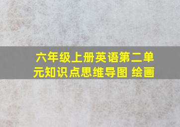 六年级上册英语第二单元知识点思维导图 绘画